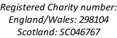 Registered Charity number: England/Wales: 298104 Scotland: SC046767
